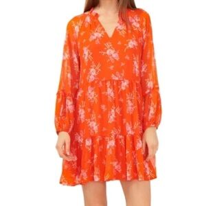 Vibrant Floral Long Sleeve Dress